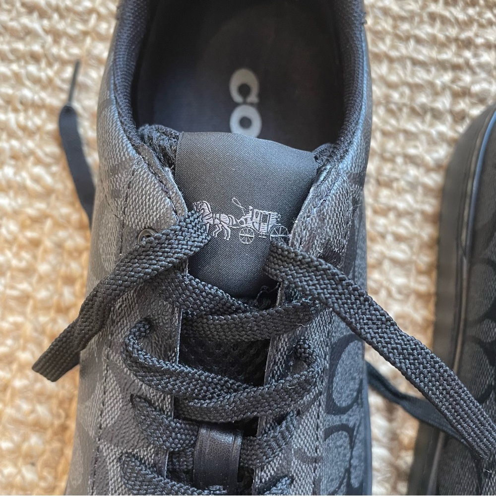 Coach Sneakers Clip Signature Low Top Charcoal Black G4949 Men’s Size 11 New - Picture 9 of 13